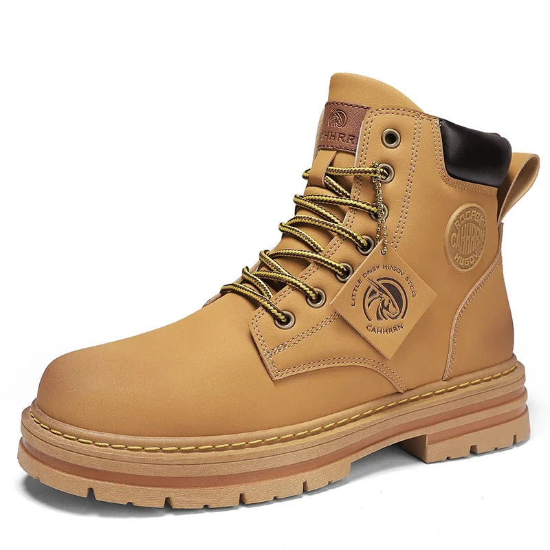 Botas de cano alto casuais  para homens, botas grossas borracha