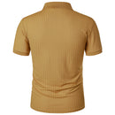 Camisa polo masculina de manga curta, elástica, para corrida, fitness, verão, com base de malha fina