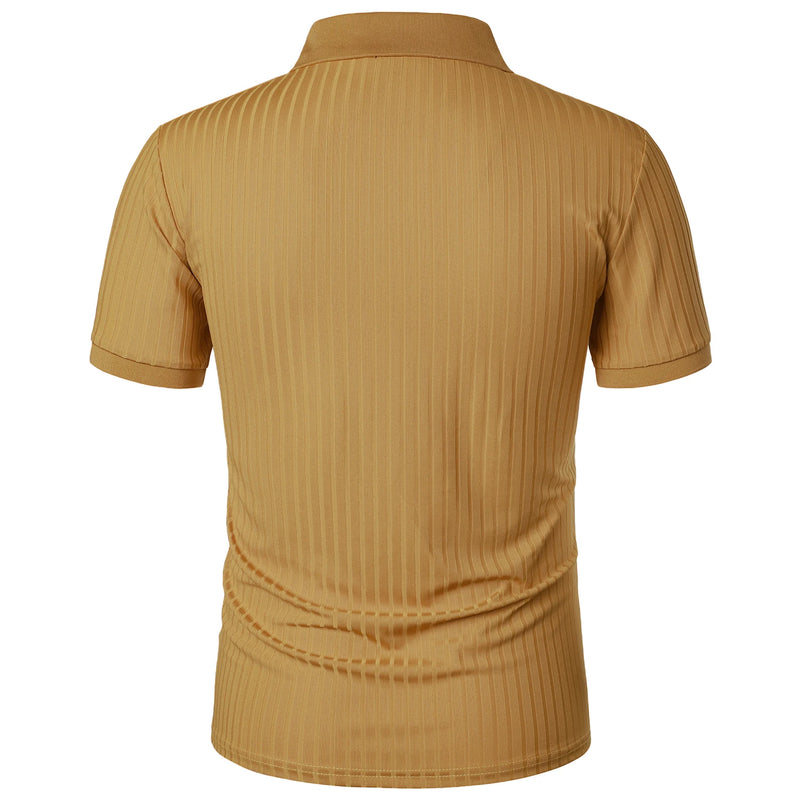 Camisa polo masculina de manga curta, elástica, para corrida, fitness, verão, com base de malha fina