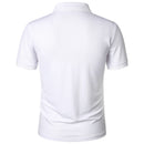 Camisa polo masculina de manga curta, elástica, para corrida, fitness, verão, com base de malha fina