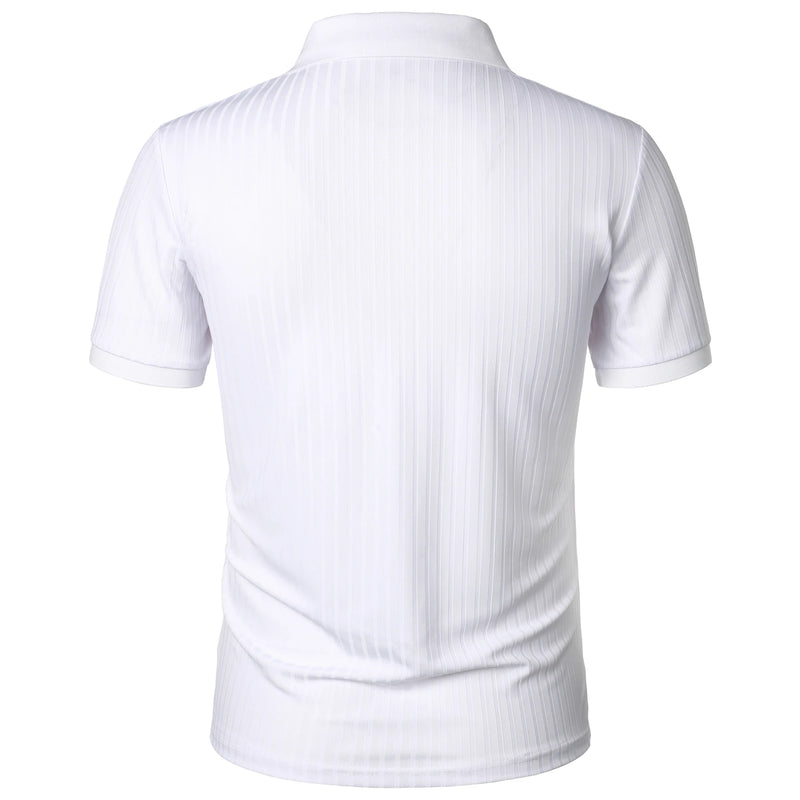 Camisa polo masculina de manga curta, elástica, para corrida, fitness, verão, com base de malha fina