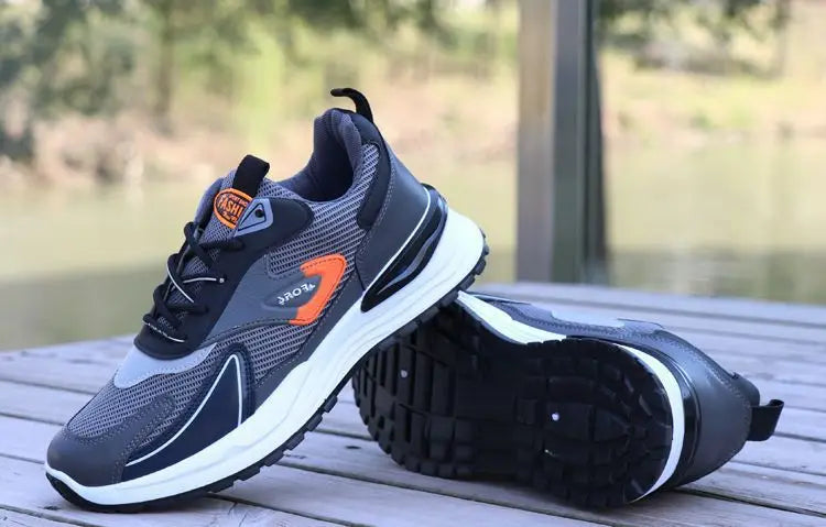 Sapatos casuais masculinos da moda, respiráveis, esportivos, resistentes ao desgaste, tênis para corrida, caminhada ao ar livre, treinamento