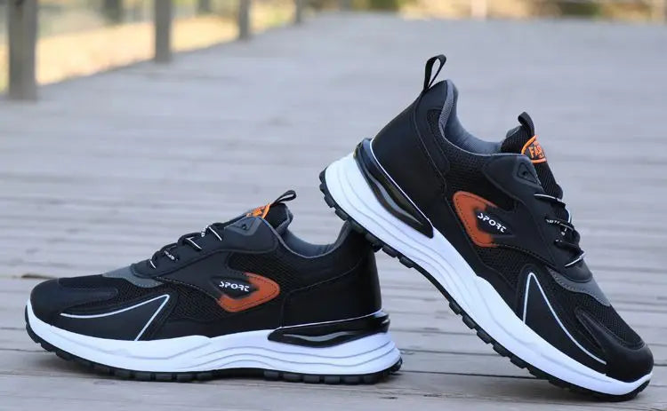 Sapatos casuais masculinos da moda, respiráveis, esportivos, resistentes ao desgaste, tênis para corrida, caminhada ao ar livre, treinamento
