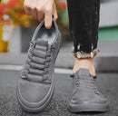 Tênis masculino casual verde, calçado de lona para caminhada ao ar livre, calçado masculino confortável de grife, tênis masculino