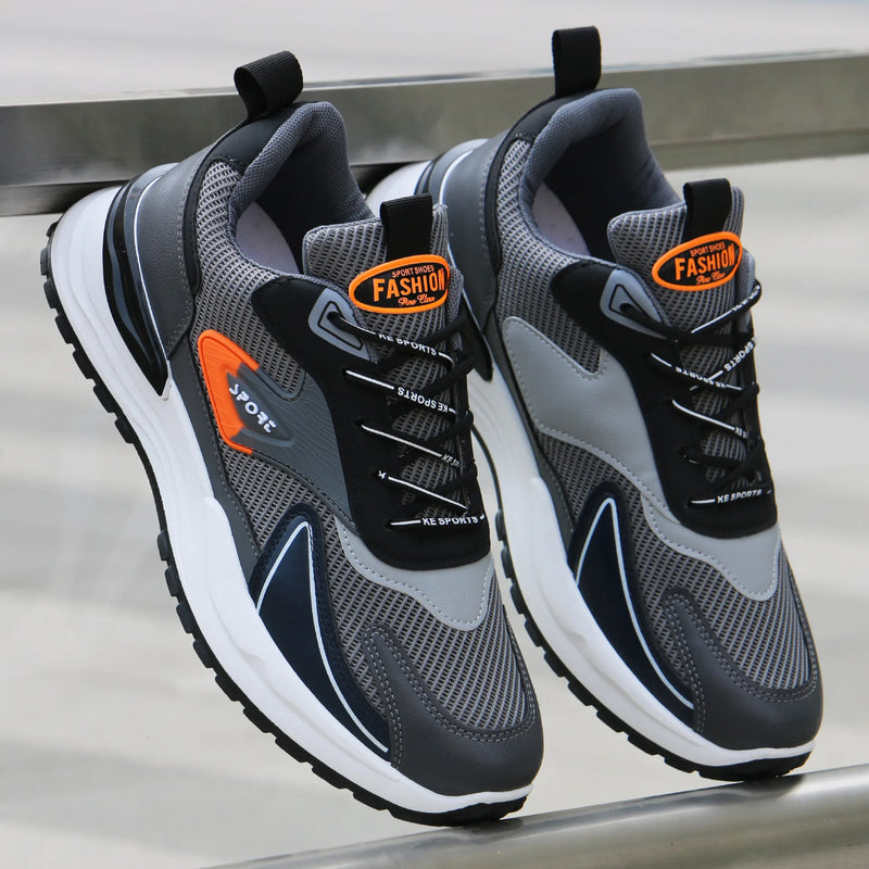 Sapatos casuais masculinos da moda, respiráveis, esportivos, resistentes ao desgaste, tênis para corrida, caminhada ao ar livre, treinamento