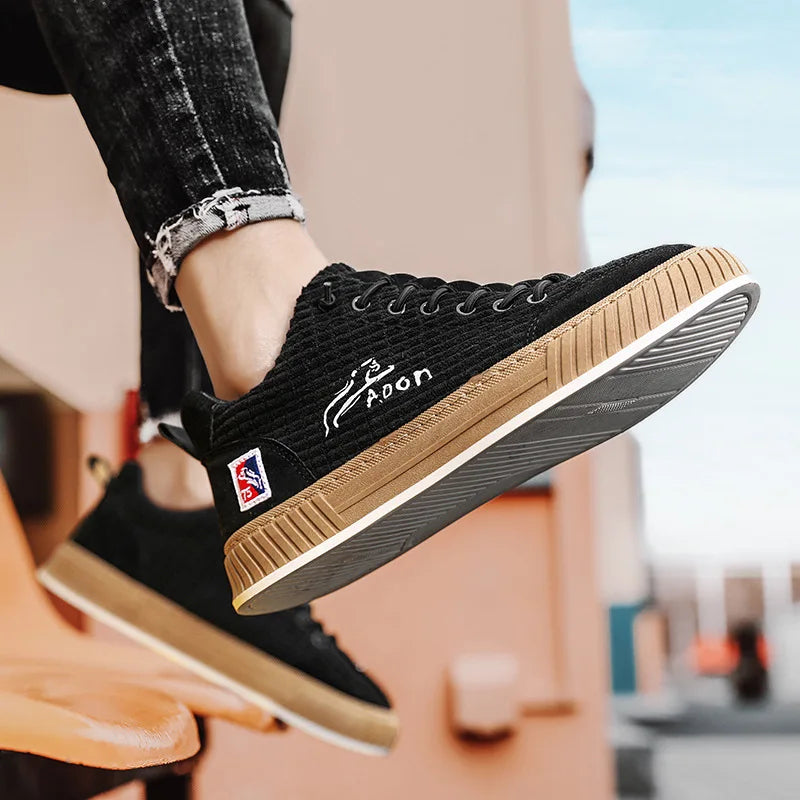 Tênis masculinos de marca, calçados casuais de grife da moda para homens, calçados vulcanizados com plataforma confortável, tênis masculino original novo