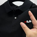 Camisa polo masculina bordada com lapela  nova camisa polo de verão 2025, manga curta, casual, promoção imperdível